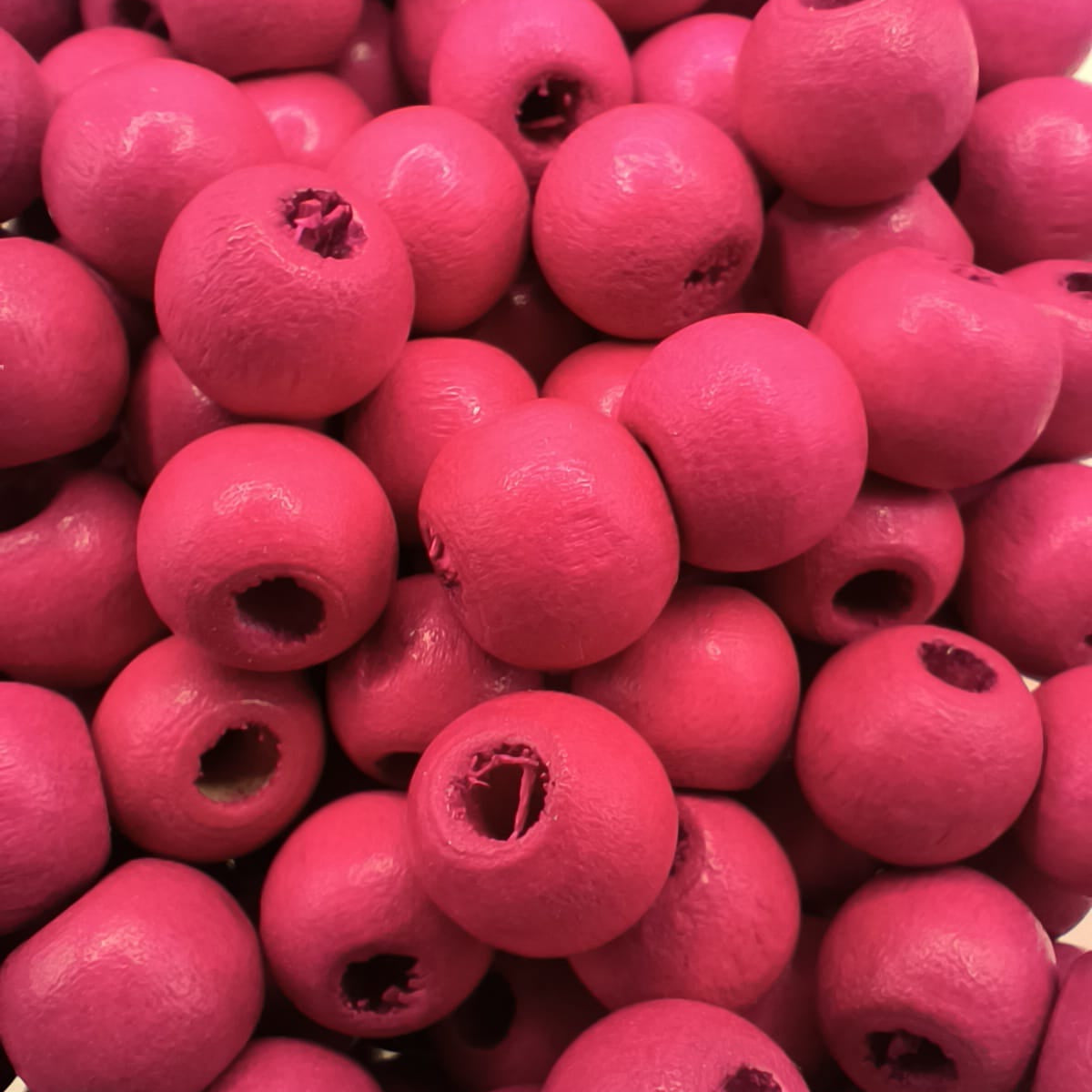 Margele din lemn 10mm fucsia