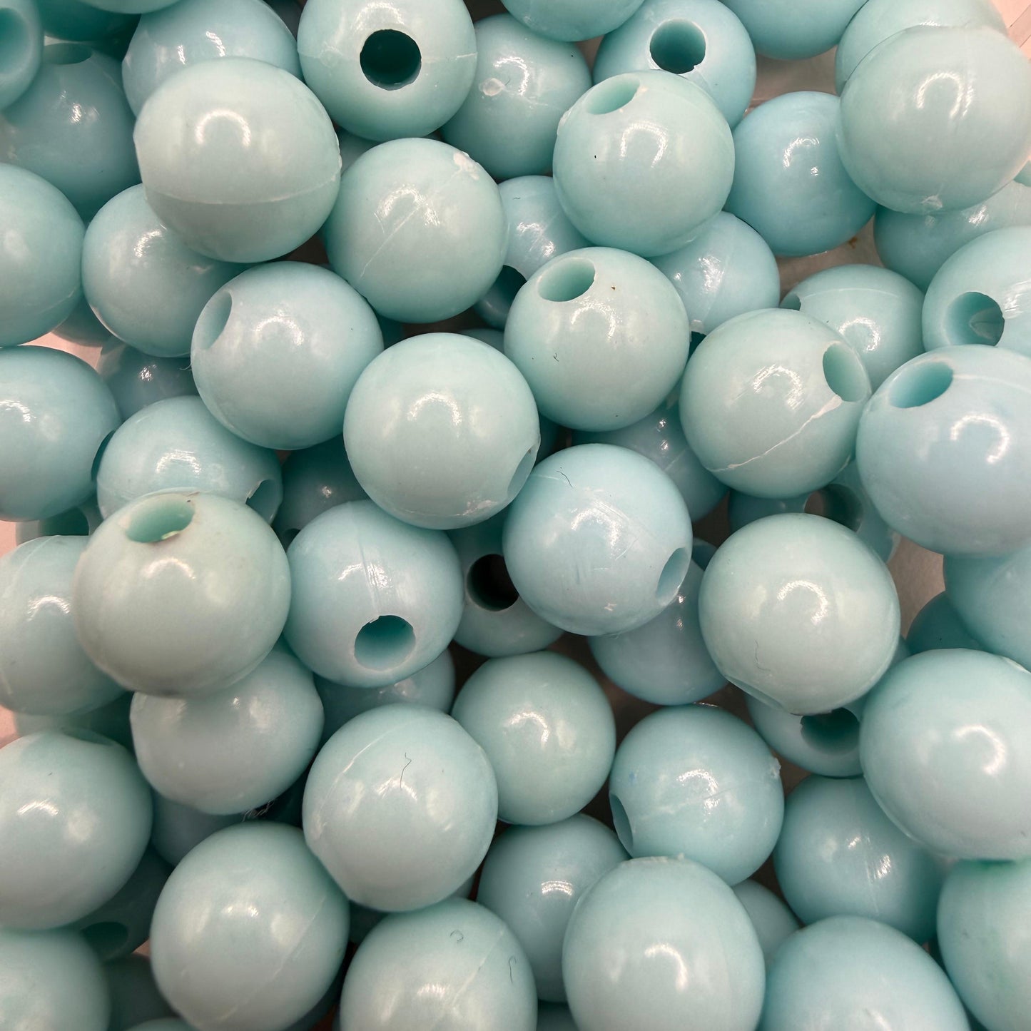 Margele acrilice 10mm albastru deschis