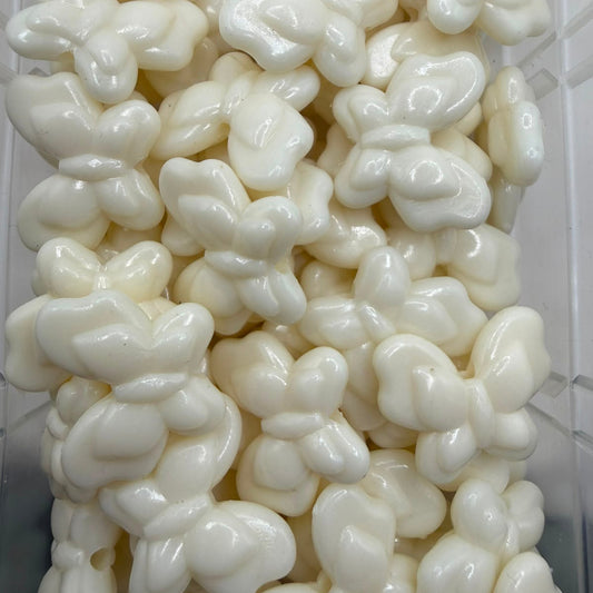 Margele acrilice fluture 22x18mm bej