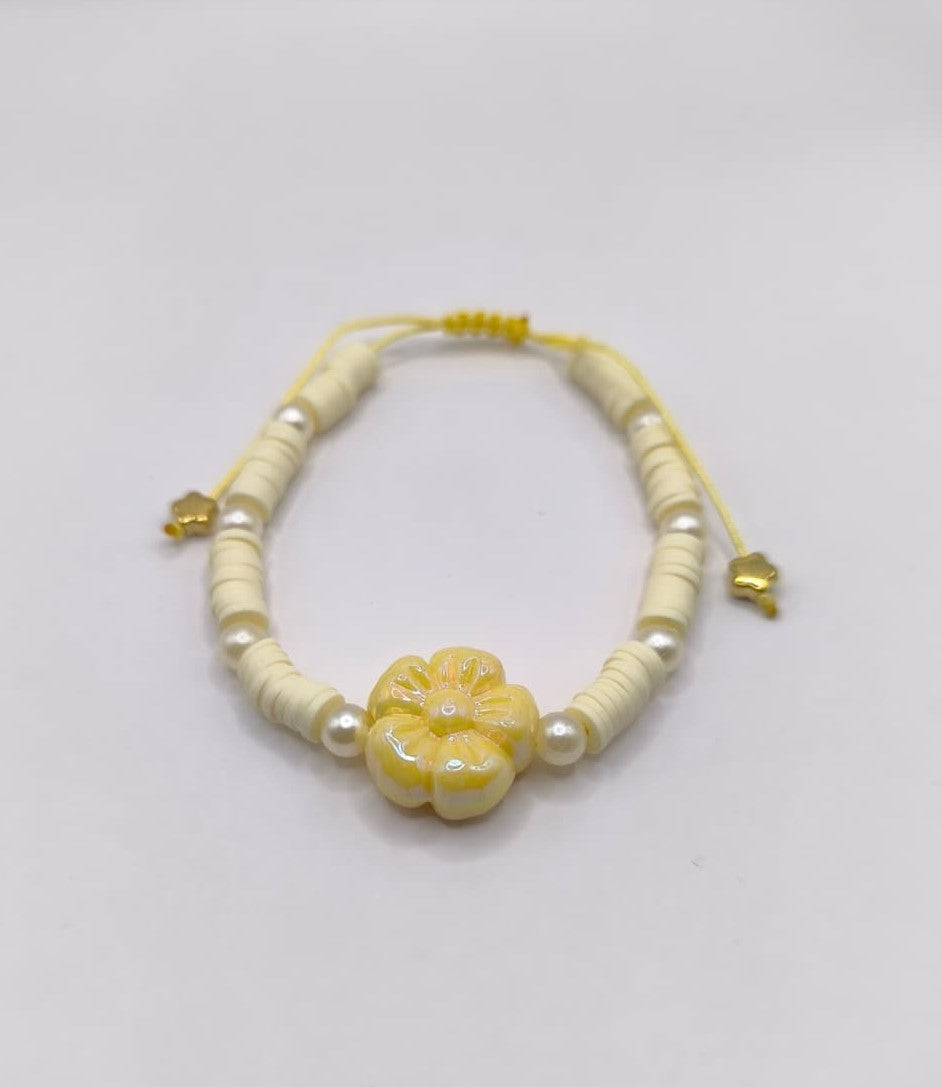 Bratara reglabila Golden Flower – galben