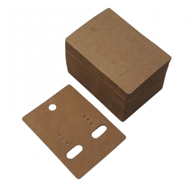 Eticheta carton natur expunere cercei 6.5x5cm