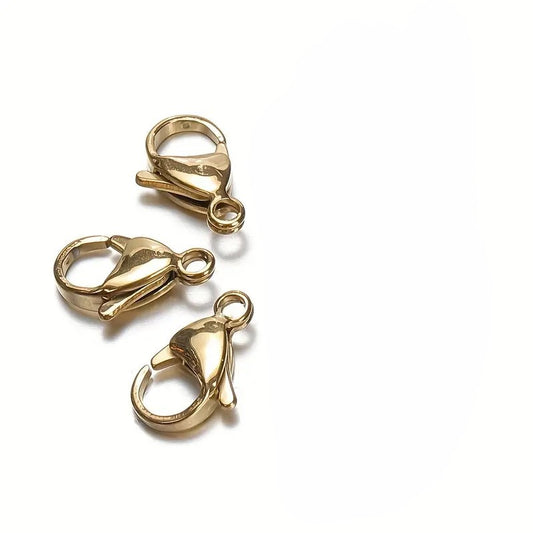 Inchizatoare lobster otel inoxidabil 15mm auriu