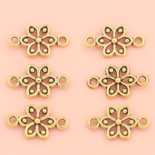 Link floare 10x17mm auriu