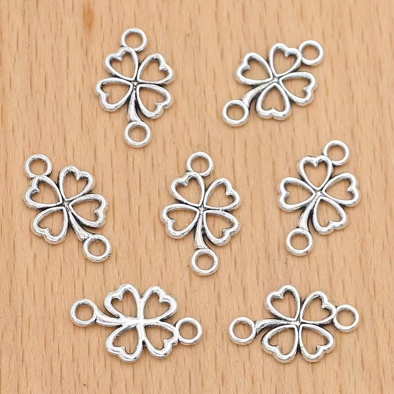 Link trifoi 13x20mm argintiu