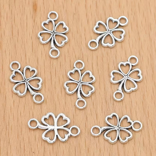 Link trifoi 13x20mm argintiu