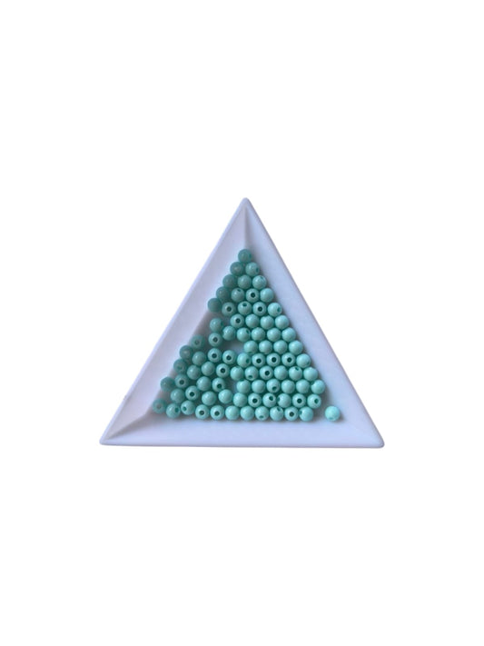 Margele acrilice 4mm albastru cer