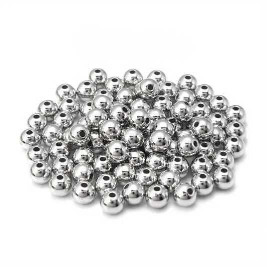 Margele acrilice 4mm argintiu