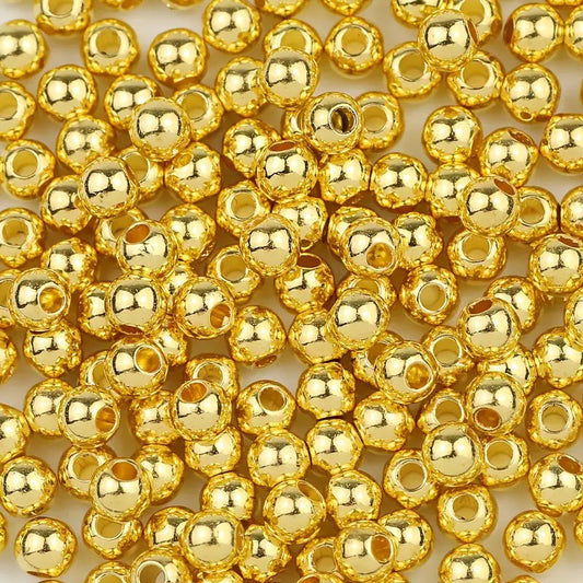 Margele acrilice 4mm auriu inchis