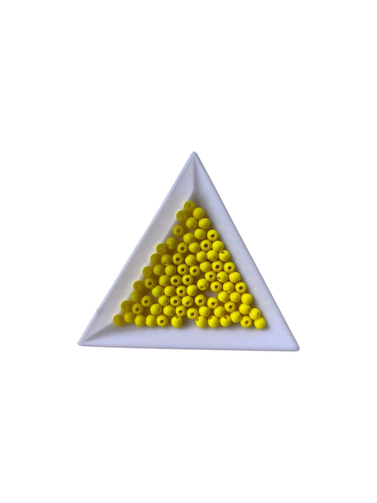Margele acrilice 4mm galben