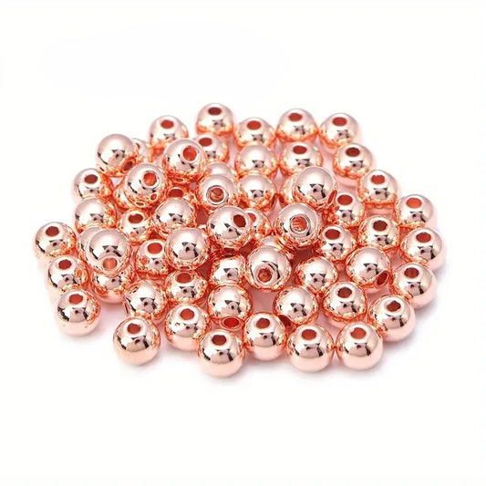 Margele acrilice 4mm rose gold