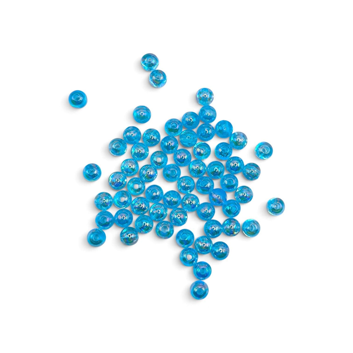 Margele acrilice 6mm albastru deschis efect AB