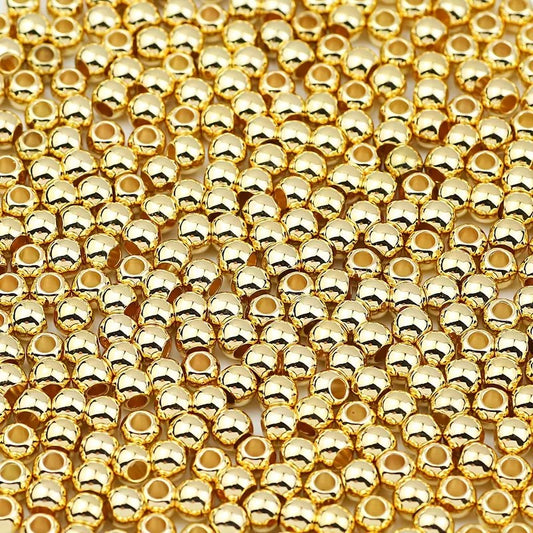 Margele acrilice 6mm auriu deschis