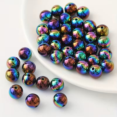 Margele acrilice 6mm iridescente