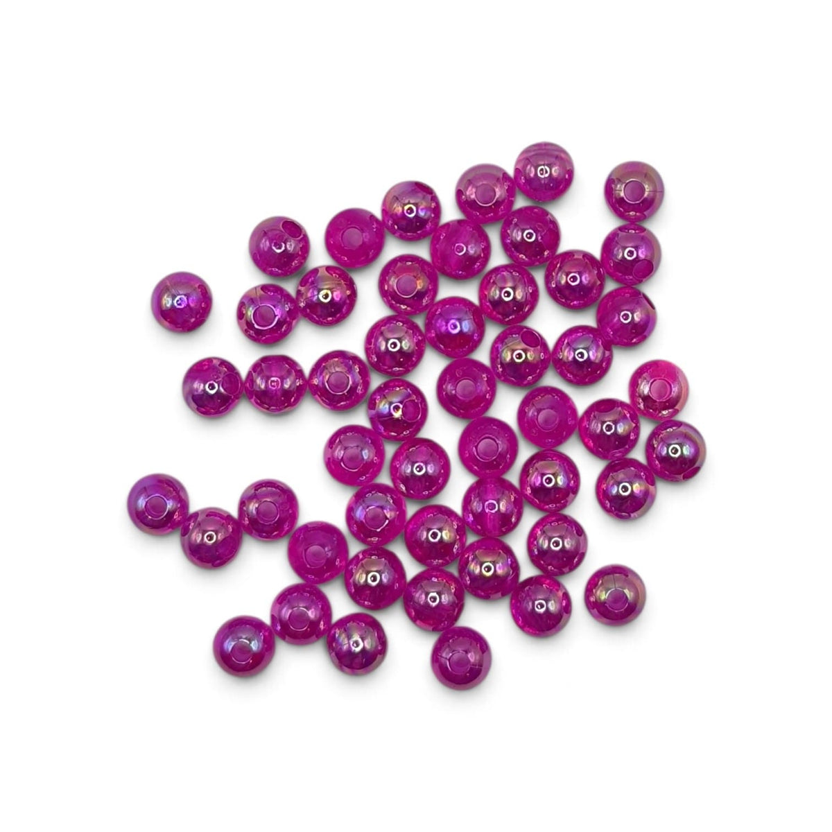 Margele acrilice 6mm mov efect AB