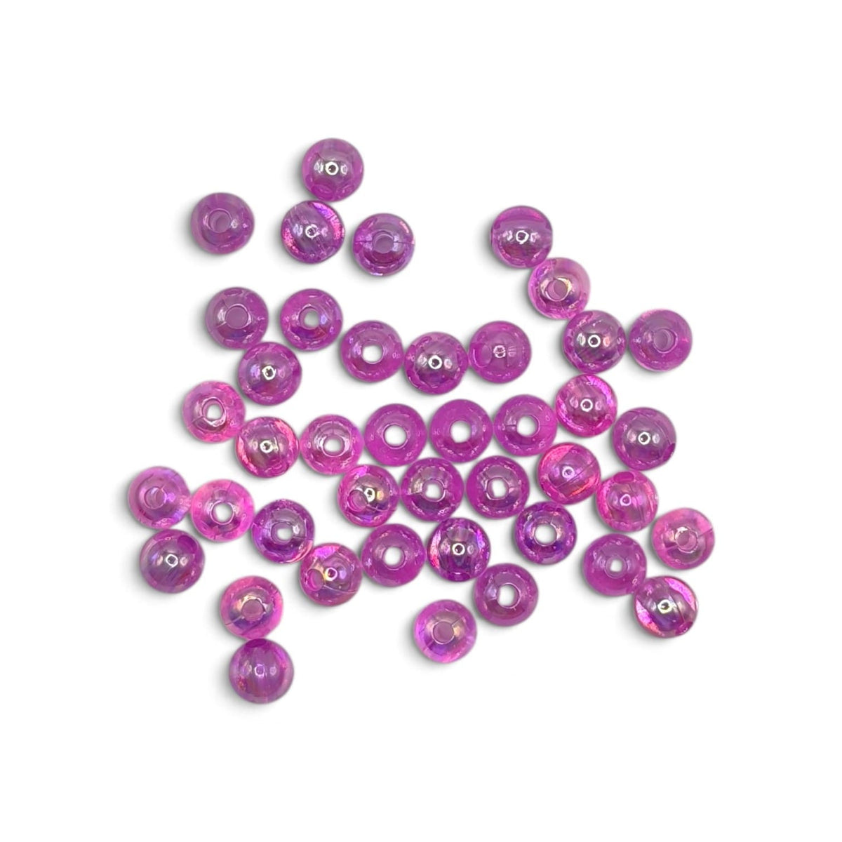 Margele acrilice 6mm mov deschis efect AB