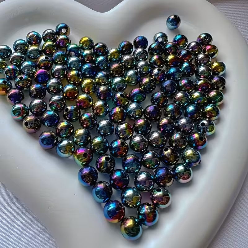 Margele acrilice 8mm iridescente