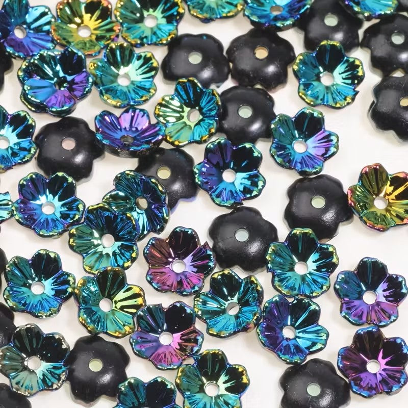 Margele acrilice floare 8mm multicolor