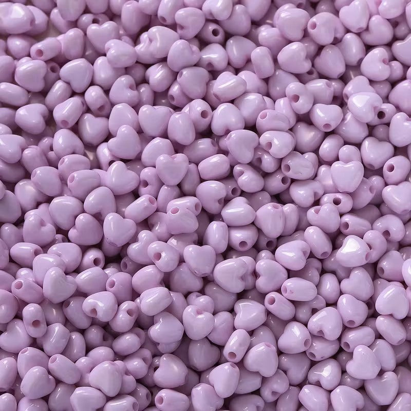 Margele acrilice inima 5mm mov