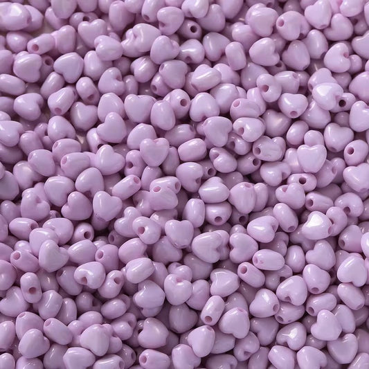 Margele acrilice inima 5mm mov