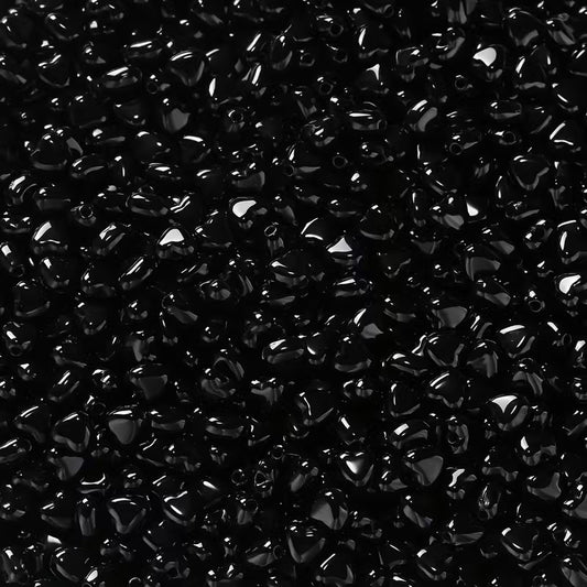 Margele acrilice inima 5mm negru