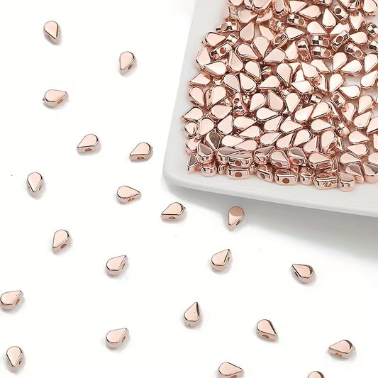 Margele acrilice lacrima 4mm rose gold