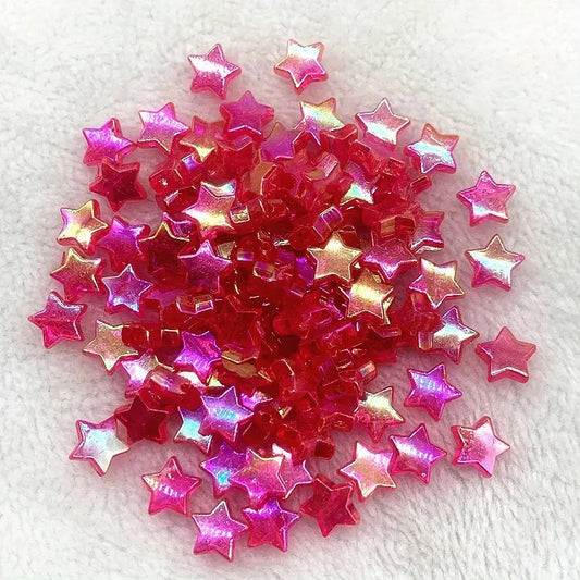 Margele acrilice stea 11mm fucsia