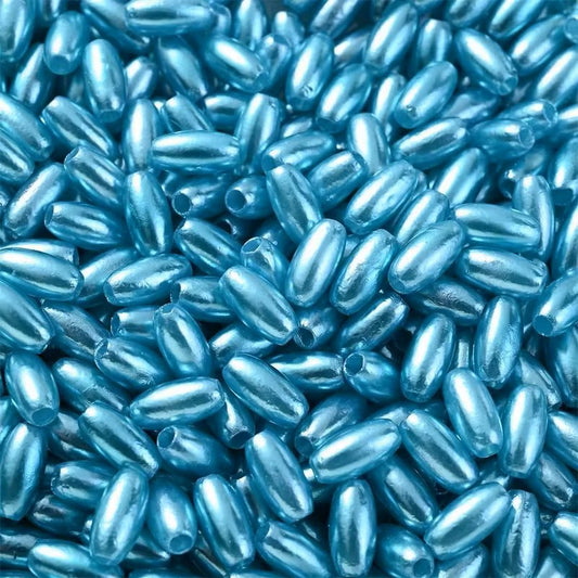 Margele acrilice tub 8mm albastru