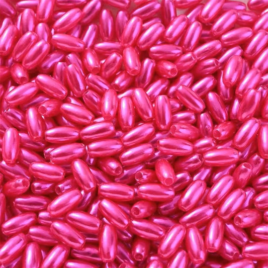 Margele acrilice tub 8mm fucsia