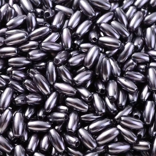 Margele acrilice tub 8mm gri