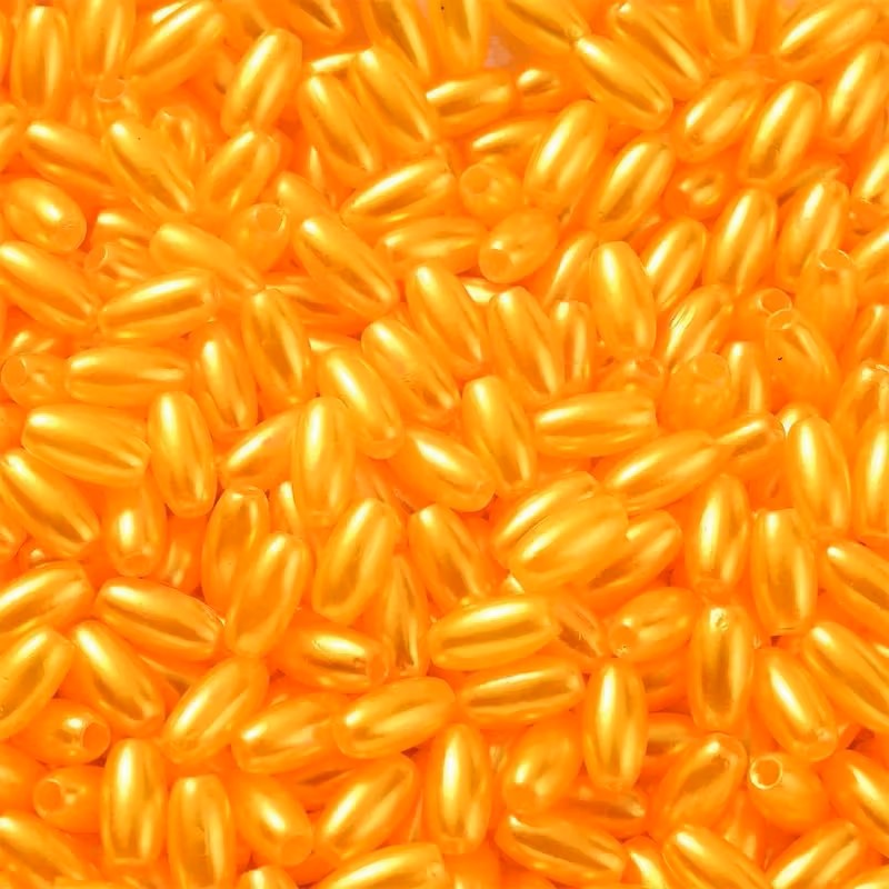 Margele acrilice tub 8mm portocaliu