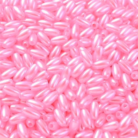 Margele acrilice tub 8mm roz deschis