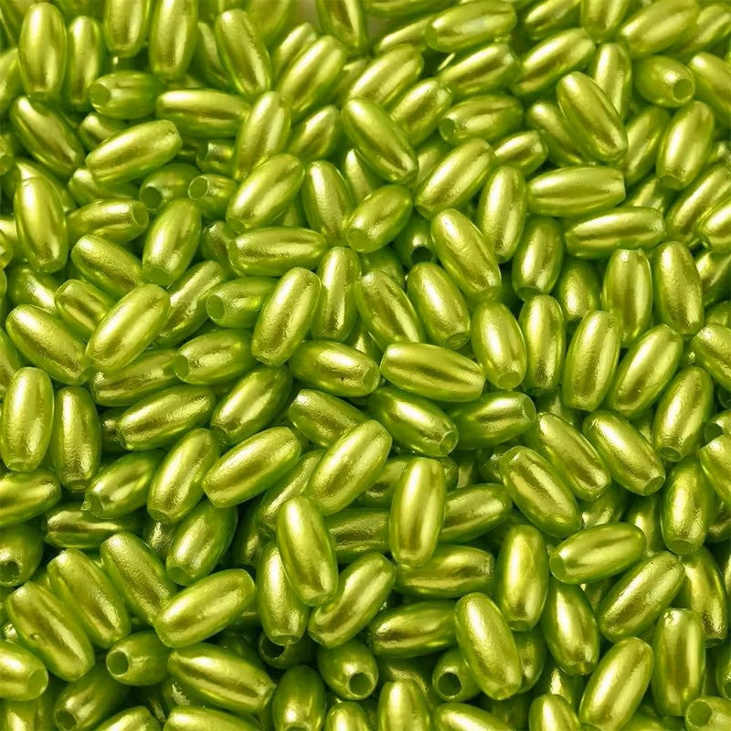 Margele acrilice tub 8mm verde