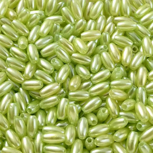 Margele acrilice tub 8mm verde deschis