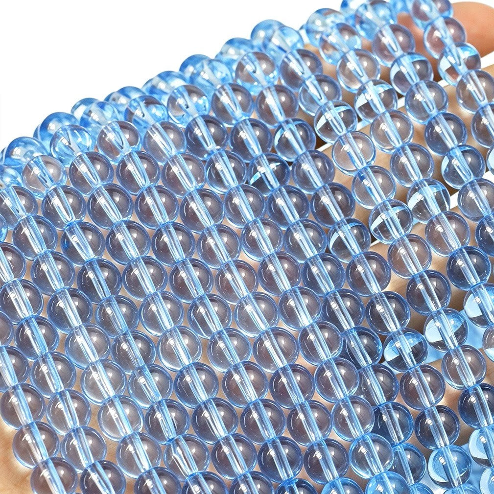 Margele sticla 4mm albastru efect AB