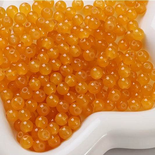 Margele sticla 4mm portocaliu