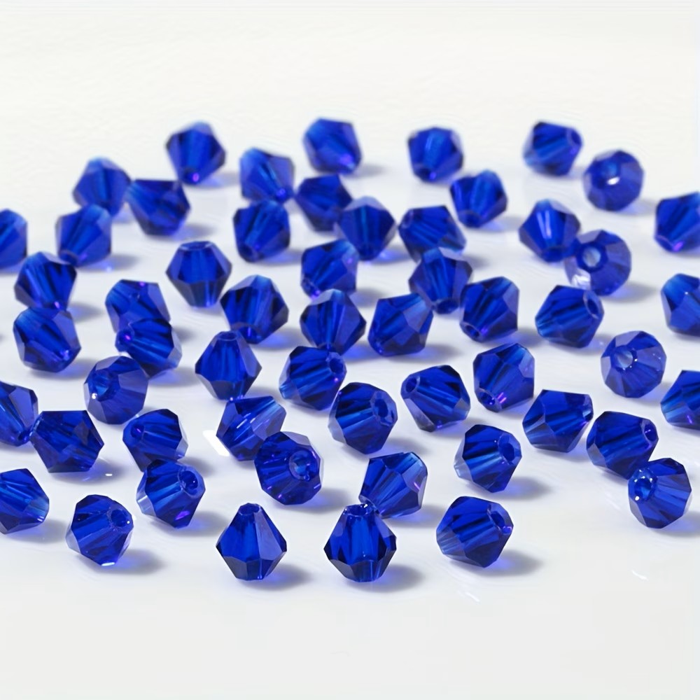 Margele sticla biconice 4mm albastru regal