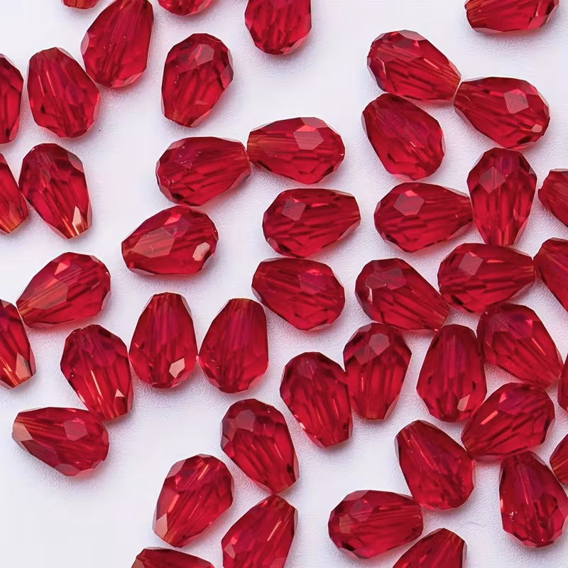 Margele sticla fatetate lacrima 5x7mm visiniu