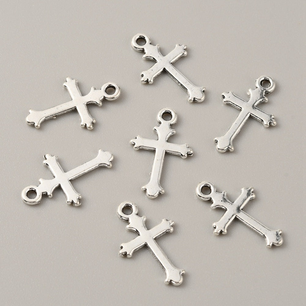 Pandantiv cruce 19x12mm argintiu
