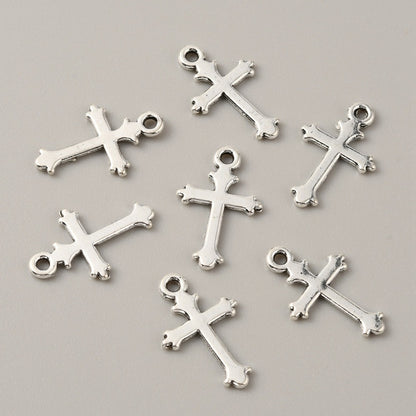 Pandantiv cruce 19x12mm argintiu