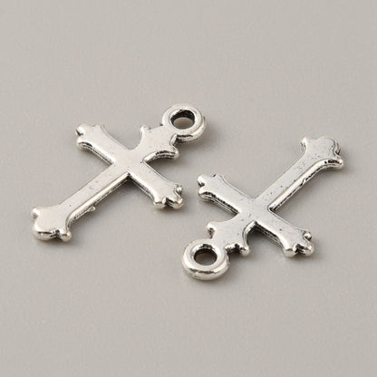 Pandantiv cruce 19x12mm argintiu