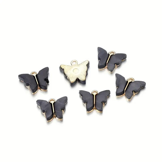 Pandantiv fluture 13x14mm negru