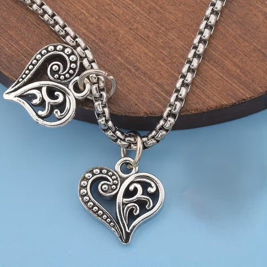 Pandantiv inima 14x14mm argintiu