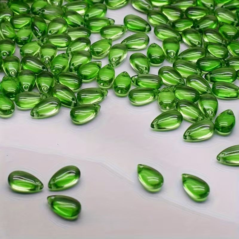 Pandantiv sticla picatura 14x8mm verde