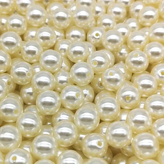 Perle acrilice 12mm bej