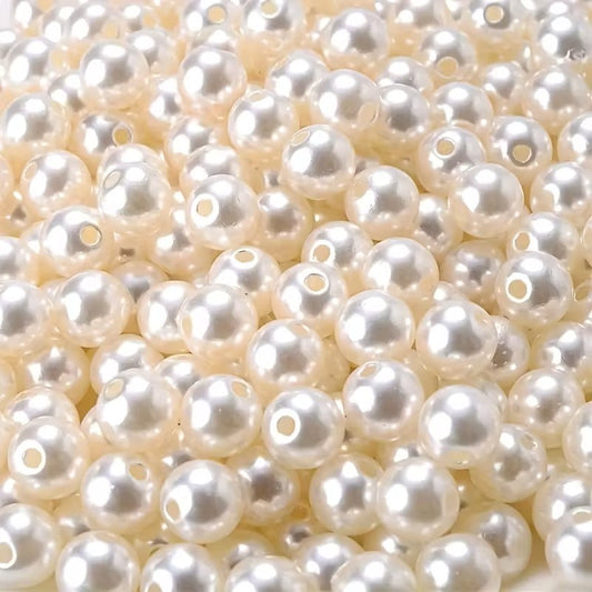 Perle acrilice 14mm bej