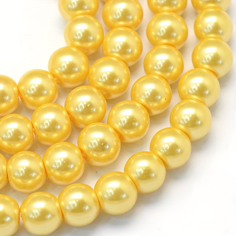 Perle acrilice 4mm galben