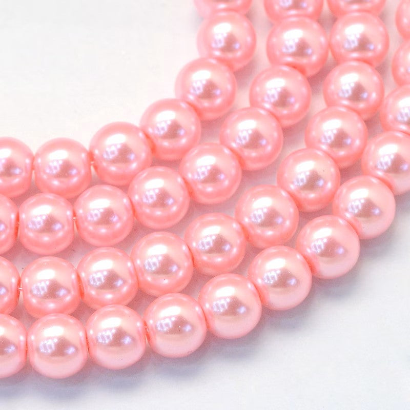 Perle acrilice 4mm roz deschis