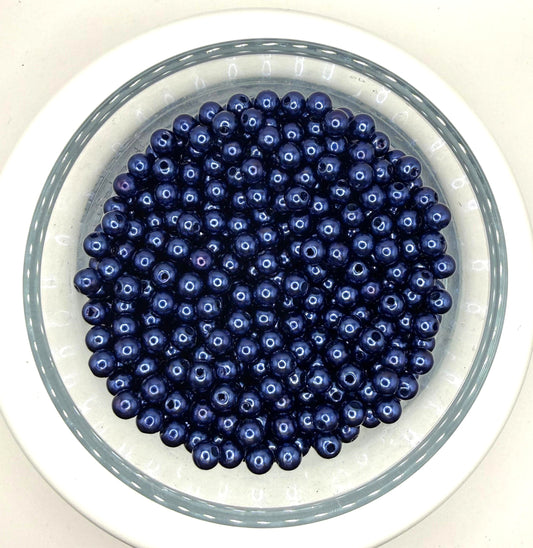 Perle acrilice 6mm bluemarin