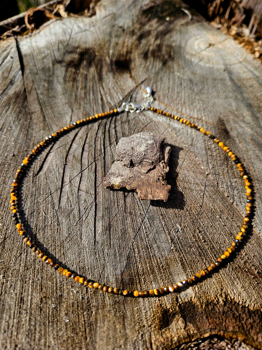 Choker colier handmade Ochi de Tigru