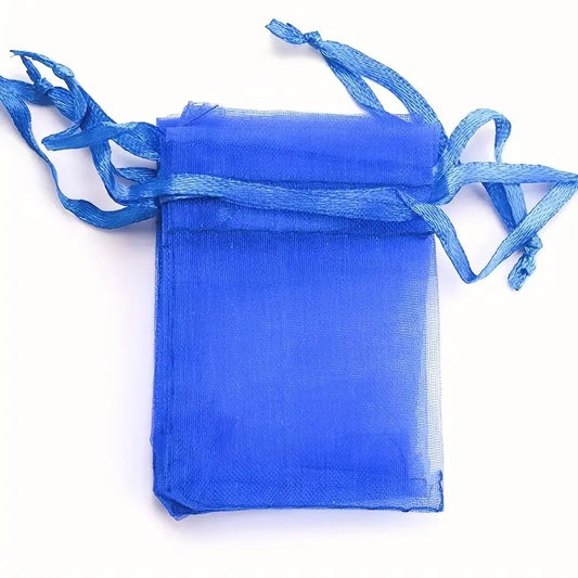 Saculet organza albastru 7x9mm